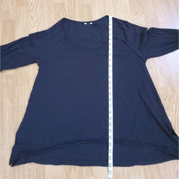Caslon High-Low Cotton Long Sleeve Tee size Small in Black - Picture 8 of 11